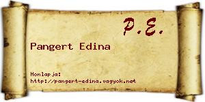 Pangert Edina névjegykártya